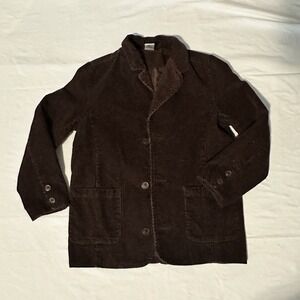 GYMBOREE VINTAGE Boys Brown Corduroy Blazer Sz 7/8 2009 Classic Jacket Preppy